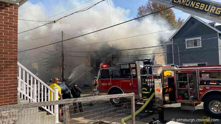 Multiple Fire Crews Battling Flames And Heavy Smoke At Canonsburg Home