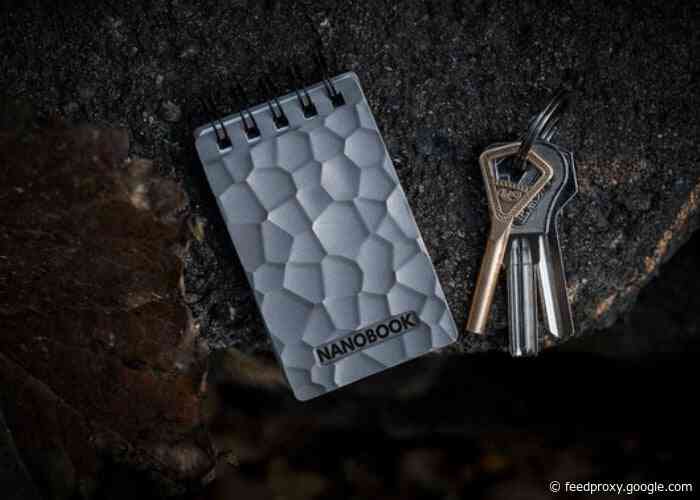 Nonobook Titanium rugged pocket notebook with Stone Paper is completely weatherproof