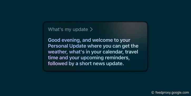 New in iOS 14.2: Ask Siri to tell you a personalized daily briefing