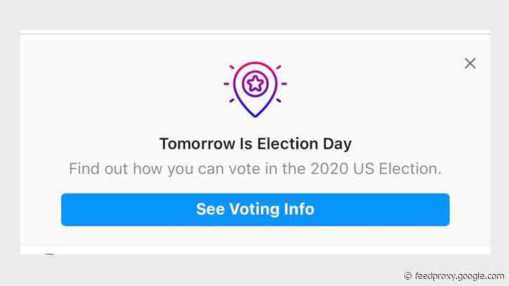 On Election Day, Instagram mistakenly tells some users that ‘Tomorrow is Election Day’