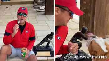 Luke Bryan Makes Bulldog Lick Peanut Butter Off Tim Tebow’s Heisman, ‘Go Georgia!’