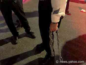 Election protester who reportedly tried to strangle police officer with chain is resident of psychiatric facility