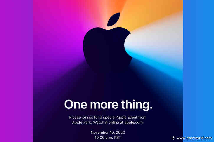 Apple’s event calendar: 'One more thing' event to announce Macs with Apple silicon on November 10
