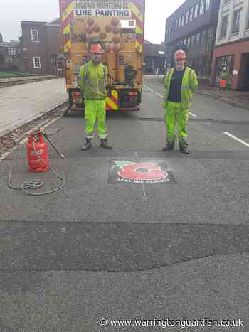 Poppies installed on roads ahead of Remembrance Sunday - Warrington Guardian
