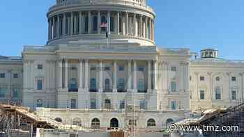 Inauguration Day Construction Underway in Front of U.S. Capitol