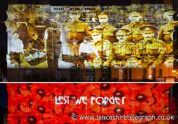Town hall light display honours war heroes