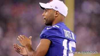 Giants bench WR Tate over outburst on usage