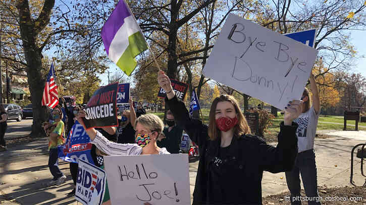 Biden Supporters In Pittsburgh Gather For Celebrations In Regent Square, South Side