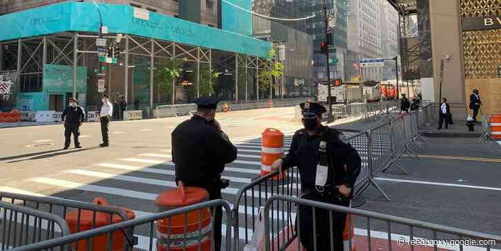 Police cordoned off Trump Tower in New York City after Biden won the presidency