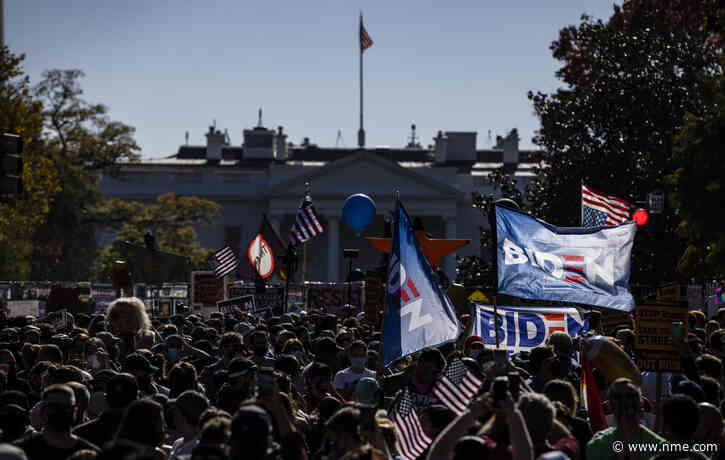 Watch as crowd outside the White House plays ‘YMCA’ to troll Donald Trump