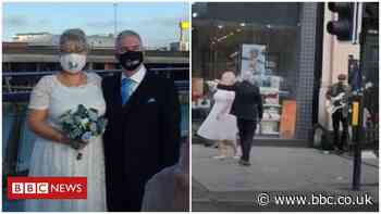 Wedding couple bring first dance bliss to Belfast's streets