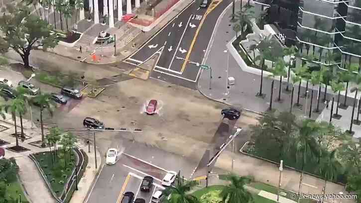Miami Streets Flooded as Tropical Storm Eta Heads Toward Florida