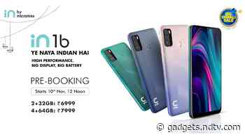 Micromax In 1b Pre-Bookings Start November 10 at 12 Noon With Flipkart Big Diwali Sale