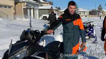 Saskatoon voter travels to polling station by snowmobile