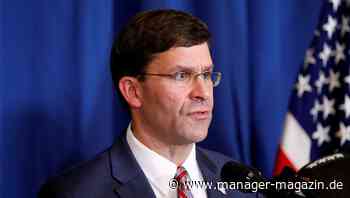 Mark Esper: Donald Trump feuert seinen Verteidigungsminister