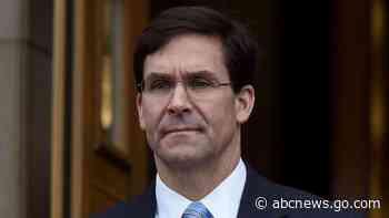 Trump says he's fired Defense Secretary Mark Esper