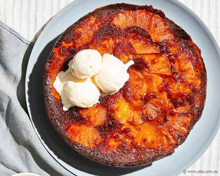 Pineapple and ginger upside-down cake