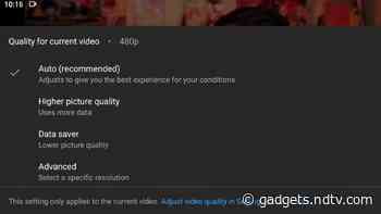 YouTube Is Testing Simplified Video Quality Controls, Including Settings for Wi-Fi and Mobile Data Streaming: Report