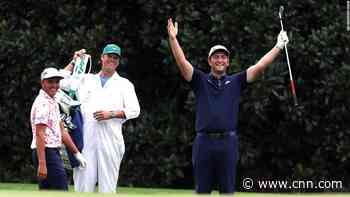 'Maybe the greatest golf shot you'll ever see': Jon Rahm skips ball across pond in amazing hole-in-one at the Masters