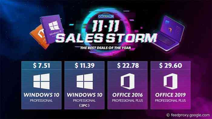 Get the Best Deals from GoDeal24’s 11.11 Sales Storm: Windows 10 only $7.51, and Office 2016 at $22.78