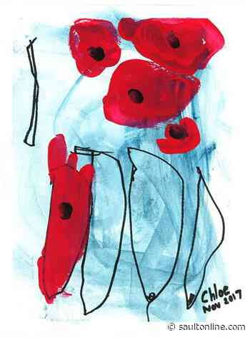 3-year-olds poppy painting recognized by Legion