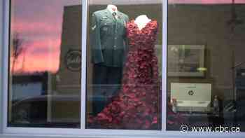 Dress made of poppies helps small town mark Remembrance Day during pandemic