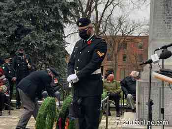 Sault stops to remember