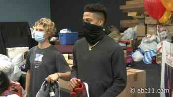 LA Angels player, former Cary baseball star donates 50 pairs of shoes to Wake County kids