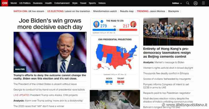 Elezioni Usa, il quotidiano Libero: “La Cnn ha revocato la vittoria di Biden in Arizona”. Ma l’emittente Usa smentisce: “È falso”
