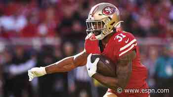 49ers' Mostert (ankle) ruled out against Saints
