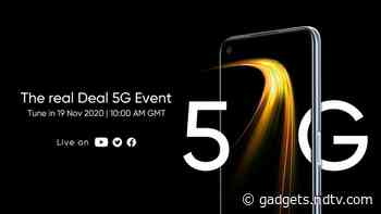 Realme 7 5G Launch Set for November 19, Tipped to Be Rebadged Realme V5