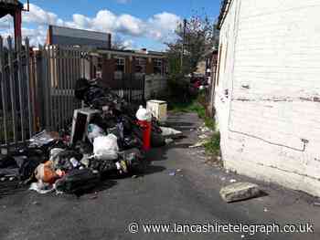 Rubbish starts to pile up again after Blackburn's 'dirtiest alleyway' was cleaned