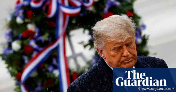 Trump marks Veterans Day in first official appearance since Biden win – video