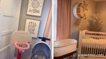Patrick Mahomes' Fiancee Reveals Baby Nursery with Pink Basketball Hoop!