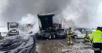 Snow squall caused 30-vehicle pileup near Monticello, closure of I-94