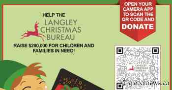 Global BC supports Langley Christmas Bureau Gift Card Drive