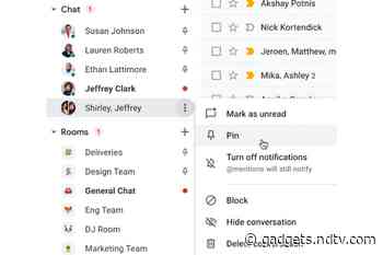 Google Chat Conversations Can Be Pinned on Gmail Through This New Feature