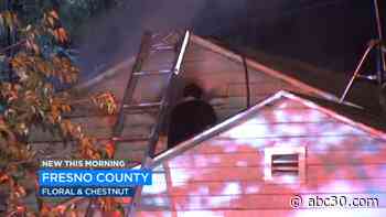 Flames damage house in Fresno County