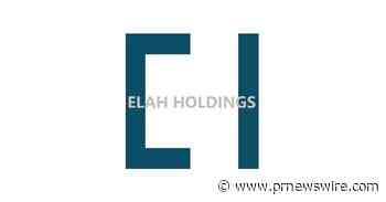 Elah Holdings, Inc. Releases Third Quarter 2020 Report to Stockholders