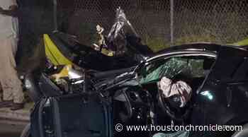 Driver, passenger hospitalized after Mustang crashes while drag racing in NW Houston - Houston Chronicle