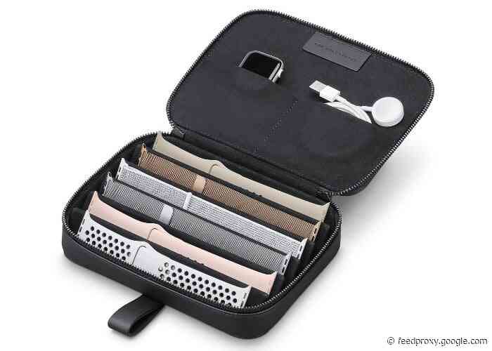 Apple Watch and Macbook vegan-leather accessories