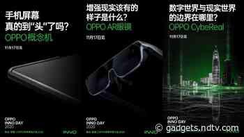 Oppo AR Glasses, Concept Phone Teased to Launch on November 17