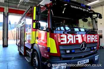 Woman treated after fire breaks out in Hayes home