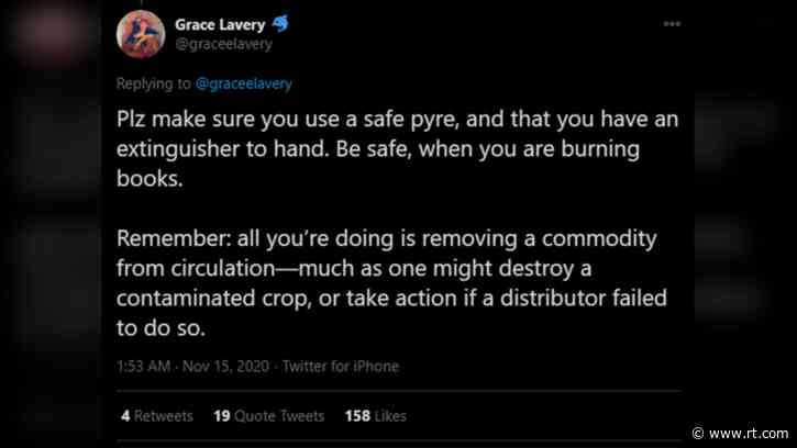UC Berkeley professor calls for ‘transphobic’ book to be BURNED & replaced with ‘own propaganda,’ later claims it was a ‘joke’