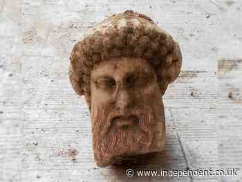 Bust of Greek god found during Athens sewage work