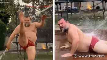 Jack Black Pulls Off Hilarious 'WAP' Challenge in Red Speedo