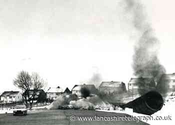 Falling mill chimney's starring role in dramatic VW advert