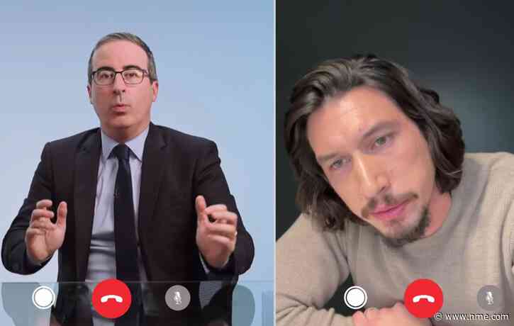 Watch Adam Driver FaceTime John Oliver to confront “deeply weird” obsession