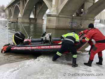 Saskatoon Fire Dept. rescues woman from ice shelf on South Saskatchewan River