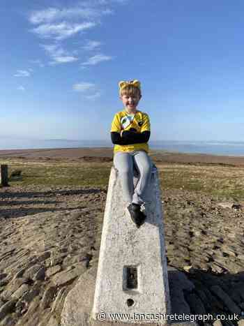 Harry, 6, from Darwen, doing 3,000 exercises for Children in Need